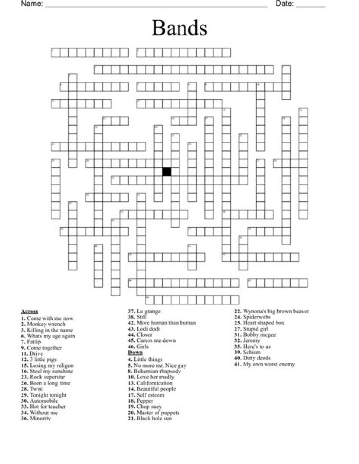 Bands’ performance sheets Crossword Clue
