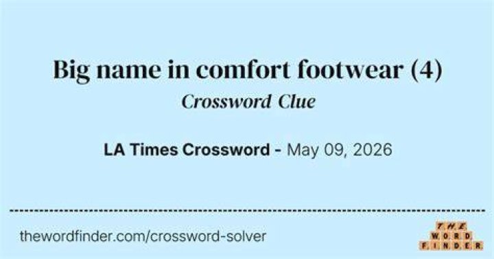 Big name in fashion footwear Crossword Clue