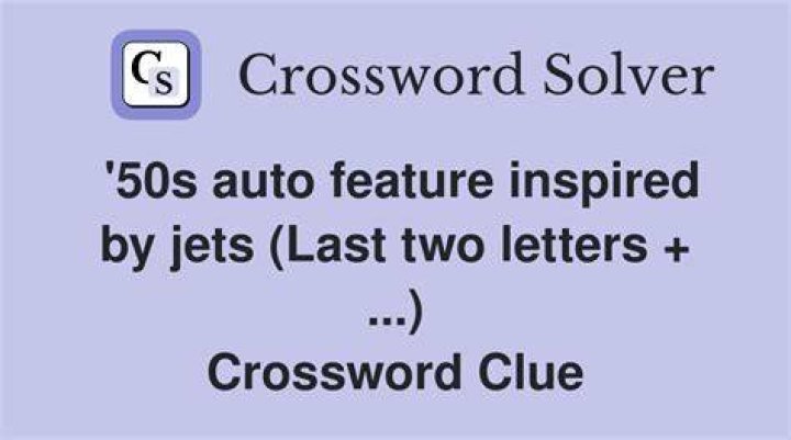 Bit of auto design inspired by the jet age Crossword Clue