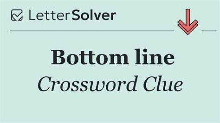 Bottom lines? Crossword Clue