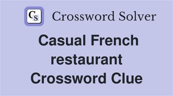 Casual ristorante Crossword Clue