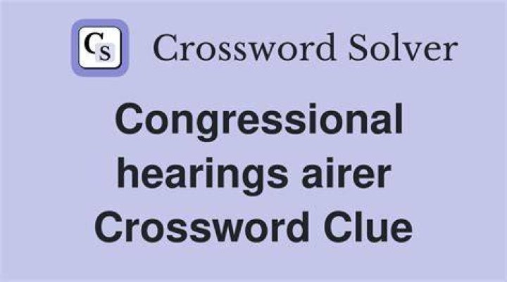 Congressional hearing airer Crossword Clue