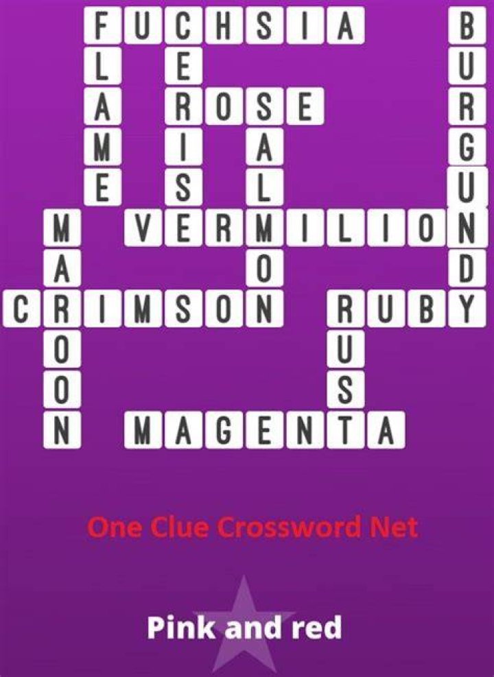 Follower of red, pink or black Crossword Clue