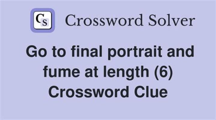 Fume (over) Crossword Clue
