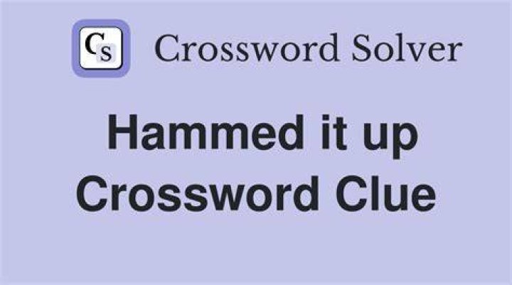 Hammed it up on stage Crossword Clue