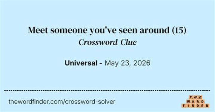 How you might meet someone Crossword Clue