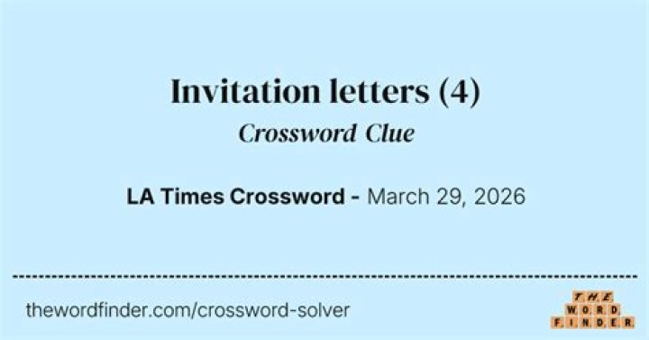Info on an invitation Crossword Clue