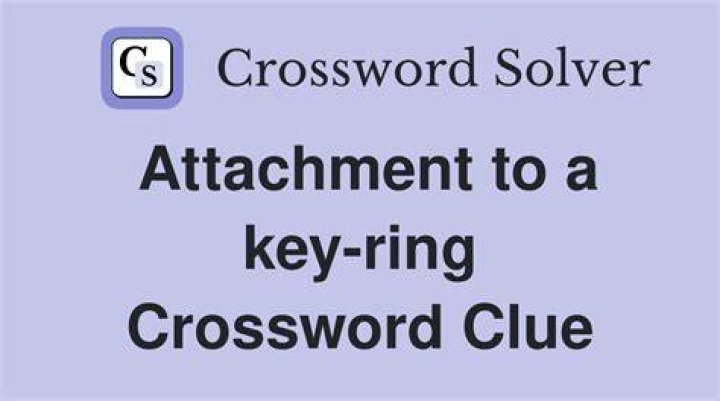 Key ring item Crossword Clue