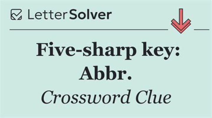 Key with five sharps: Abbr. Crossword Clue