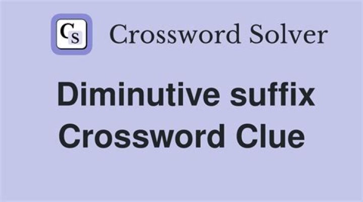 “Kind of” suffix Crossword Clue