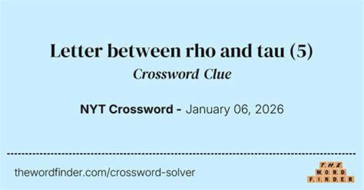 Letter before tau Crossword Clue