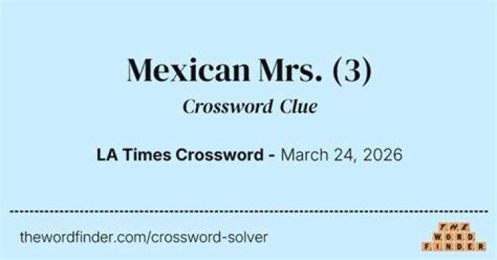 Mrs., on Majorca Crossword Clue