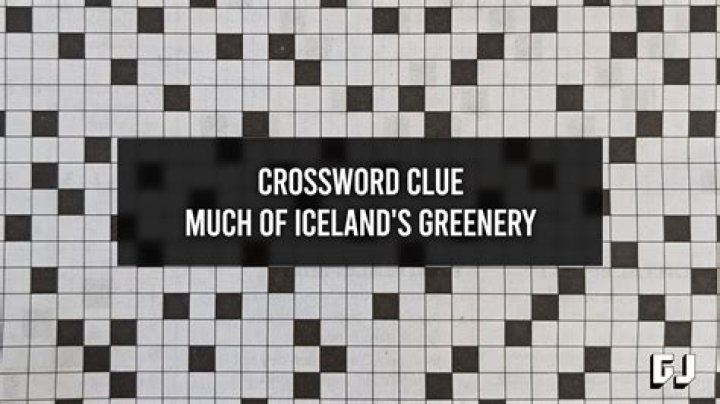 Much of Iceland’s greenery Crossword Clue