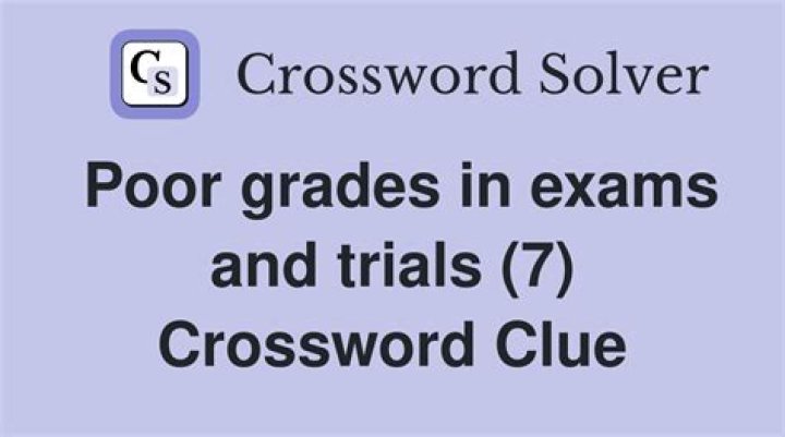 Poor grades Crossword Clue