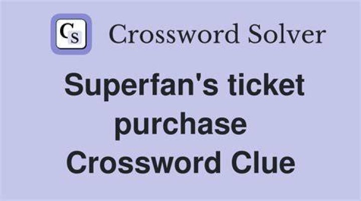 Superfan’s purchase Crossword Clue