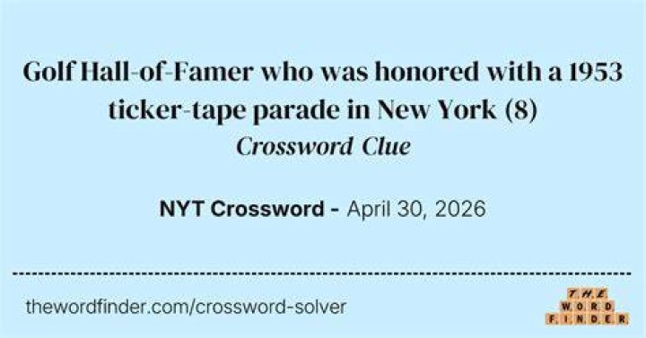 Ticker-tape parade honoree Crossword Clue
